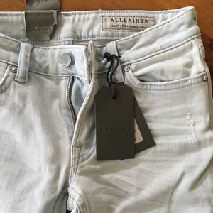 All Saints Mast Cropped Women's Denim Jeans-Bleach